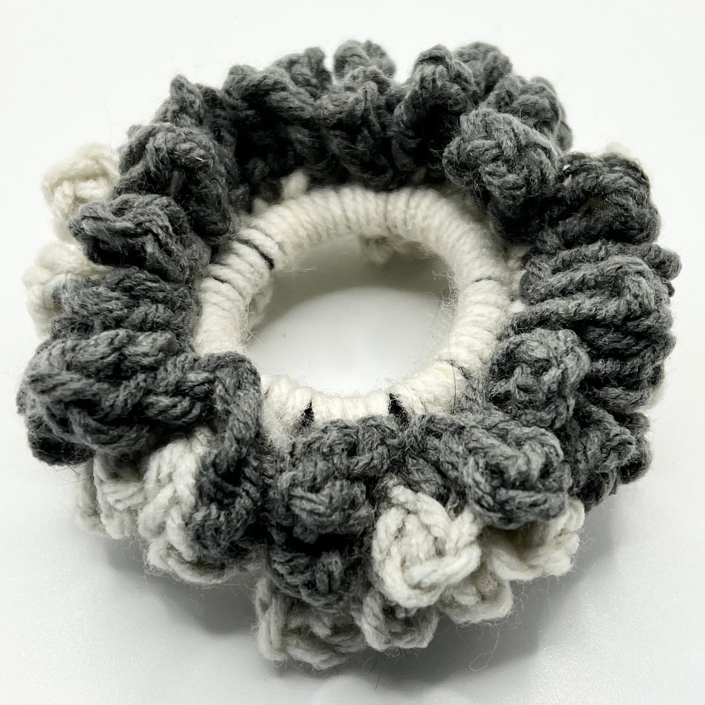 Crochet Flower Petal Scrunchie